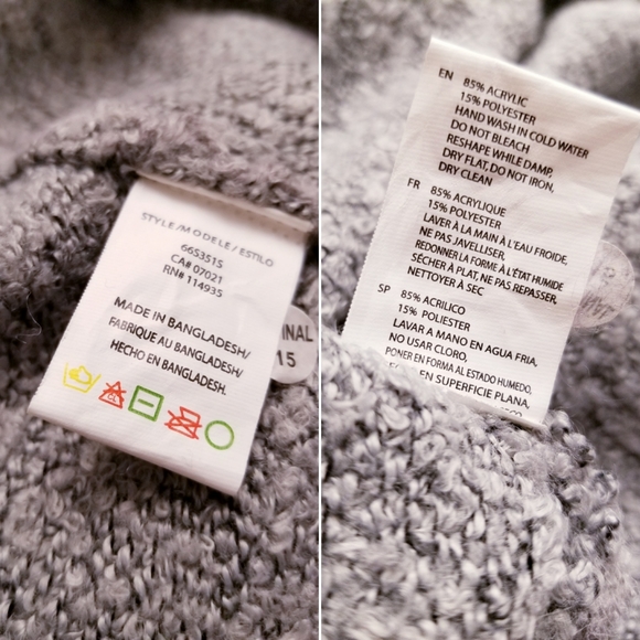 RD Style, Open Knit Cardigan, Grey, M - Picture 3 of 3